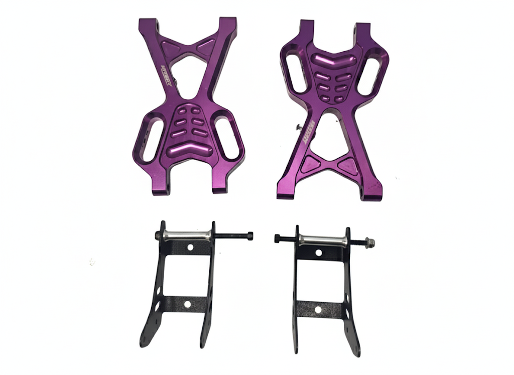 Used 5B Baja-Purple double shock lower rear arms and upper support brackets